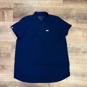 Figs Navy Short Sleeve Tee